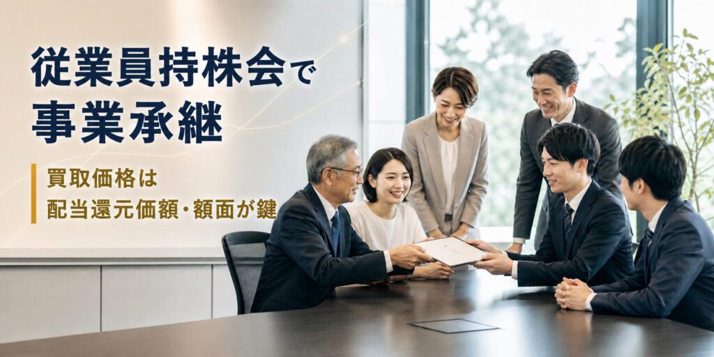 従業員持株会で事業承継、買取価格は配当還元価額・額面が鍵